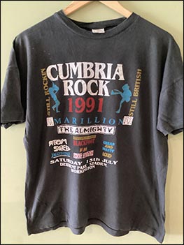 T-Shirt: Cumbria Rock 1991 (front) - 13.07.1991